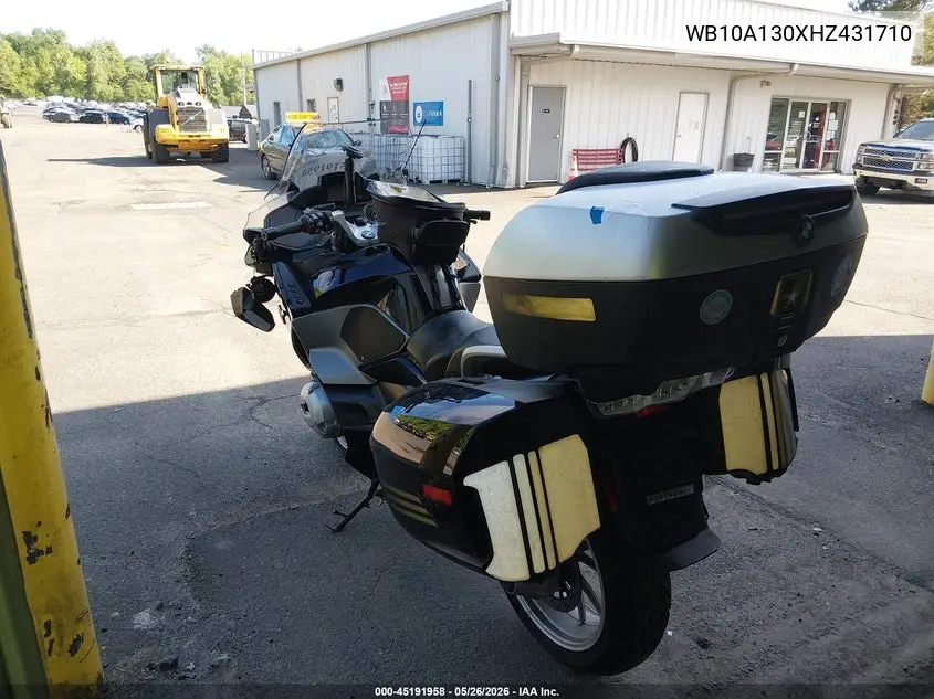 2017 BMW R1200 Rt VIN: WB10A130XHZ431710 Lot: 45191958