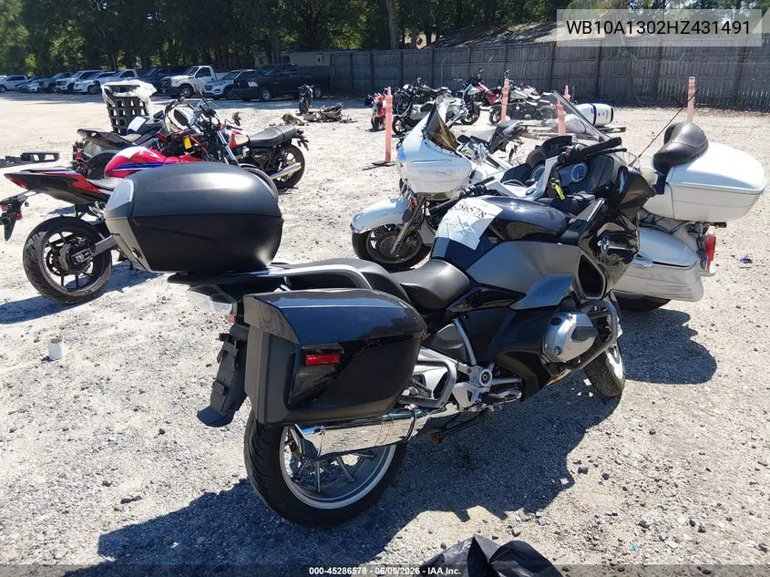 2017 BMW R1200 Rt VIN: WB10A1302HZ431491 Lot: 45286578