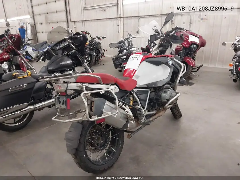 2018 BMW R1200 Gs Adventure VIN: WB10A1208JZ899619 Lot: 45193271