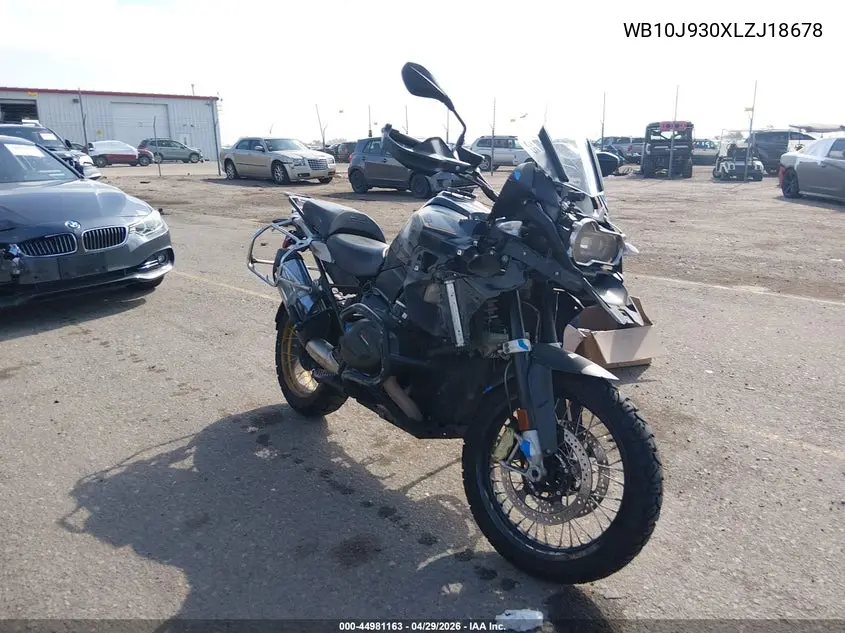 2020 BMW R 1250 Gs VIN: WB10J930XLZJ18678 Lot: 44981163