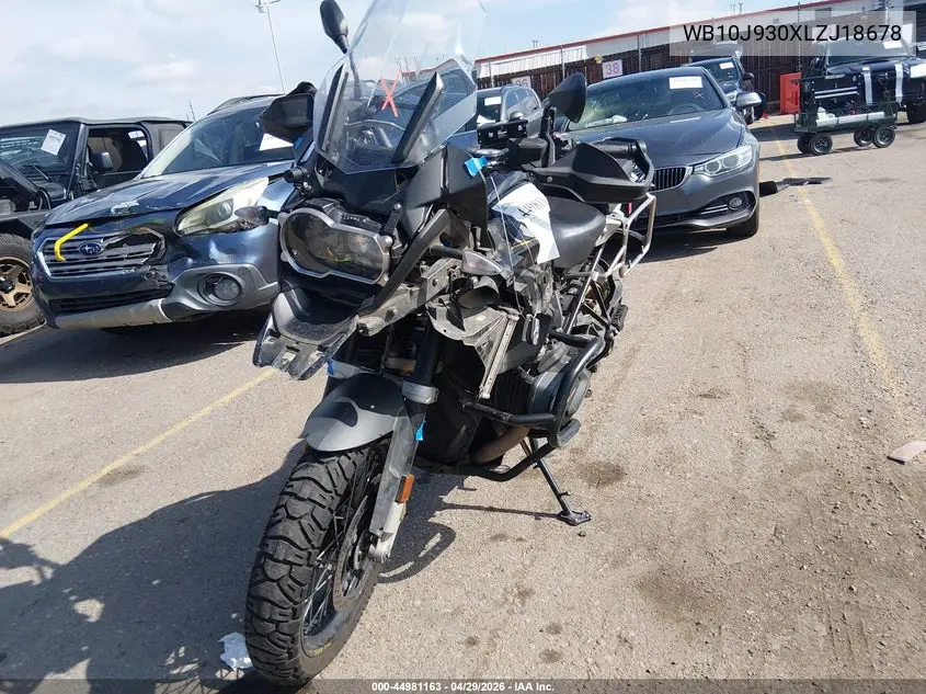 2020 BMW R 1250 Gs VIN: WB10J930XLZJ18678 Lot: 44981163