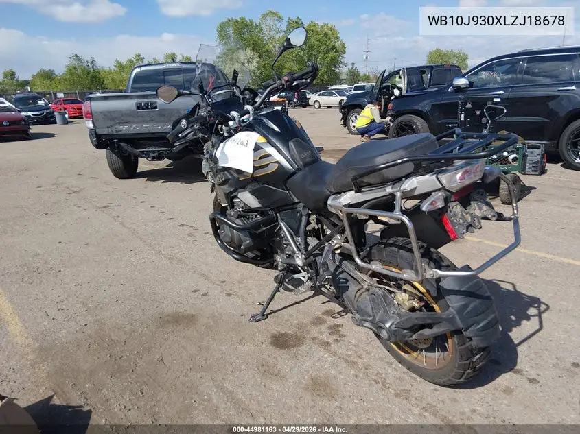2020 BMW R 1250 Gs VIN: WB10J930XLZJ18678 Lot: 44981163