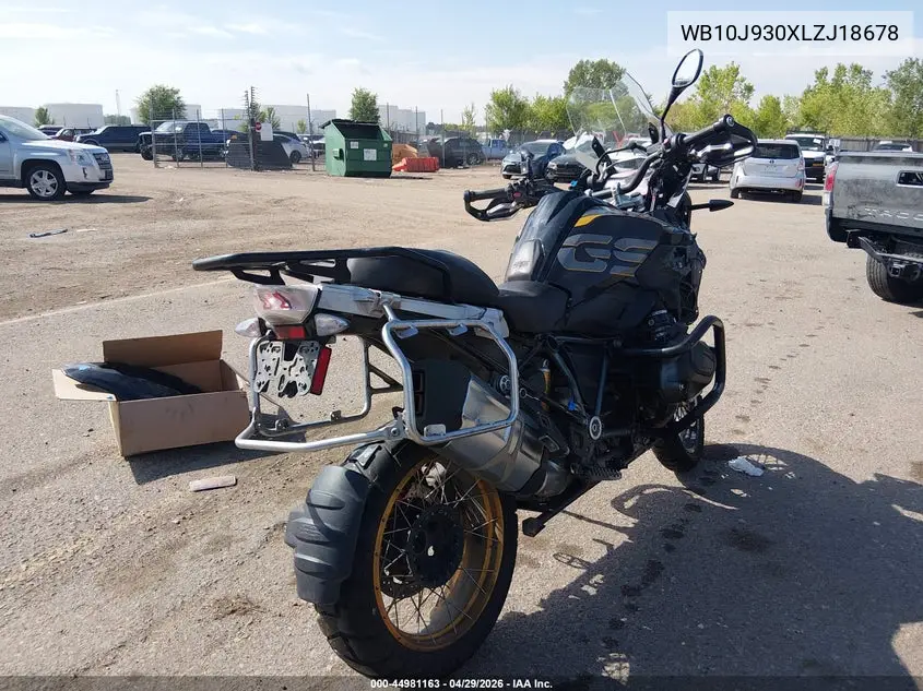 2020 BMW R 1250 Gs VIN: WB10J930XLZJ18678 Lot: 44981163