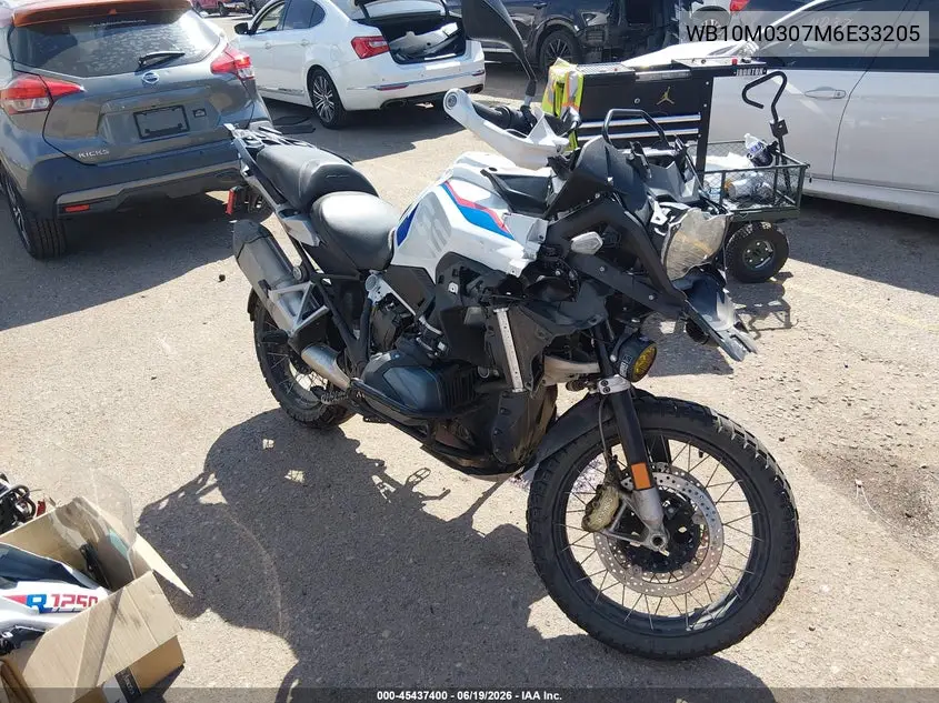 2021 BMW R 1250 Gs VIN: WB10M0307M6E33205 Lot: 45437400