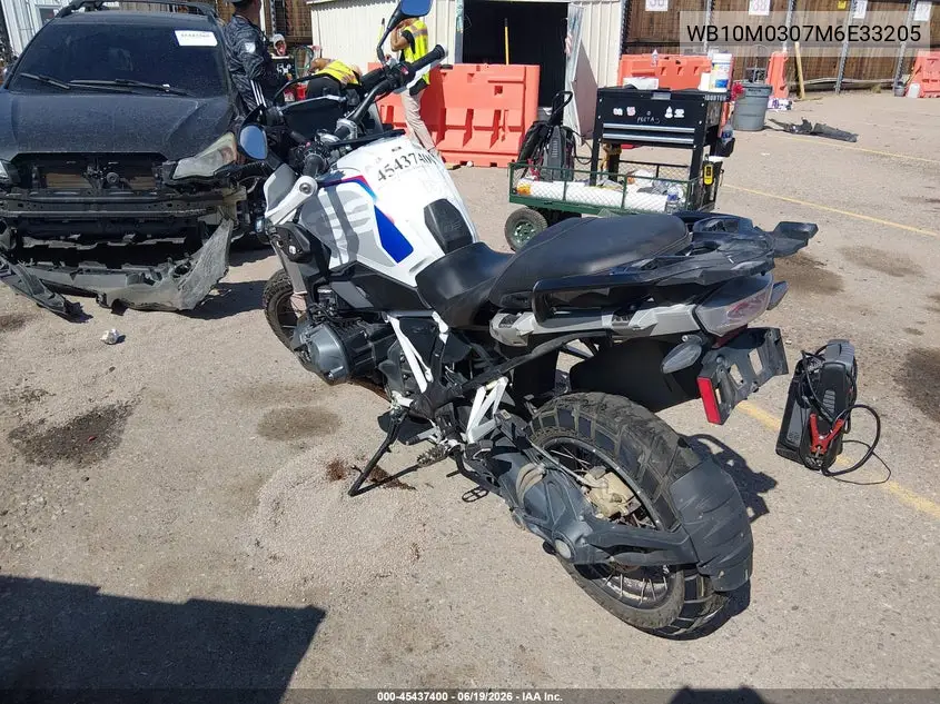 2021 BMW R 1250 Gs VIN: WB10M0307M6E33205 Lot: 45437400