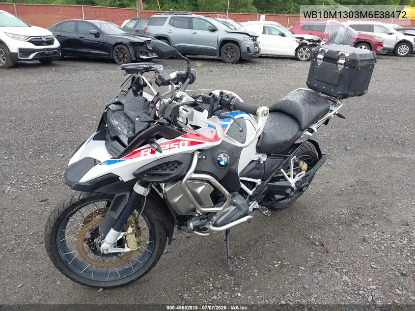 2021 BMW R 1250 Gs Adventure VIN: WB10M1303M6E38472 Lot: 45552815
