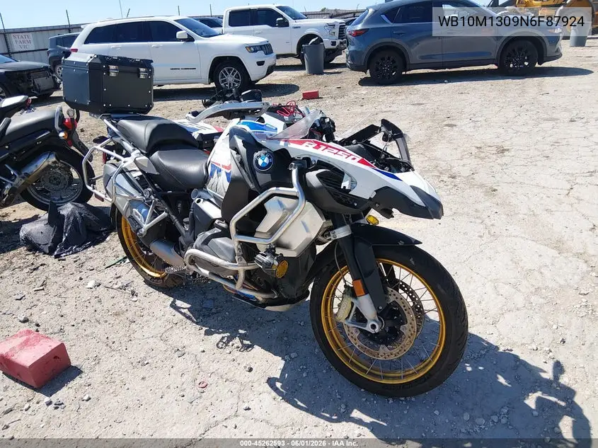 2022 BMW R 1250 Gs Adventure VIN: WB10M1309N6F87924 Lot: 45262593