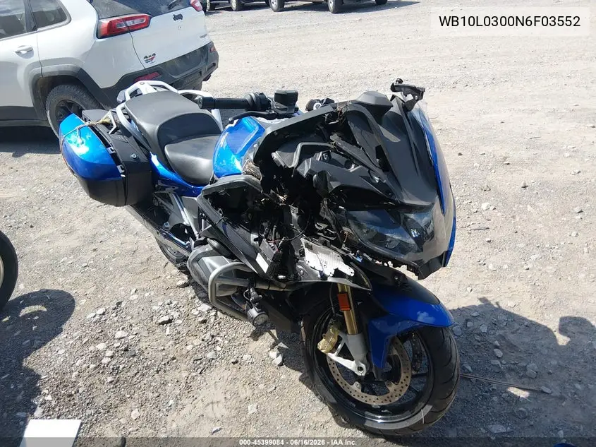 2022 BMW R 1250 Rt VIN: WB10L0300N6F03552 Lot: 45399084