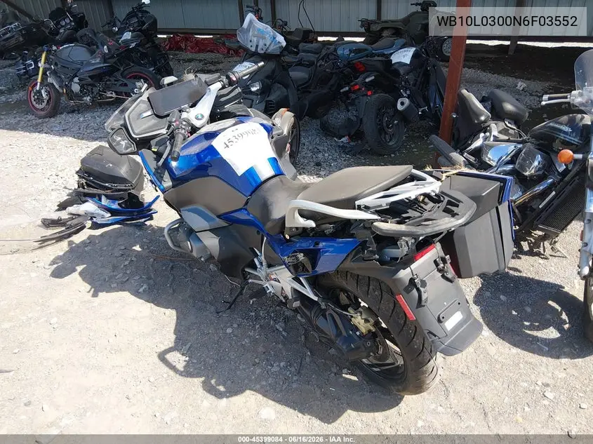 2022 BMW R 1250 Rt VIN: WB10L0300N6F03552 Lot: 45399084