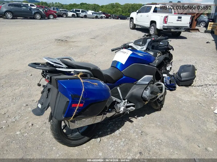 2022 BMW R 1250 Rt VIN: WB10L0300N6F03552 Lot: 45399084