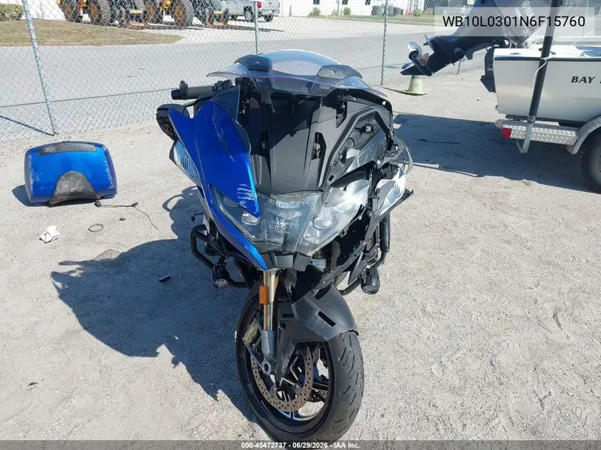 2022 BMW R 1250 Rt VIN: WB10L0301N6F15760 Lot: 45472737