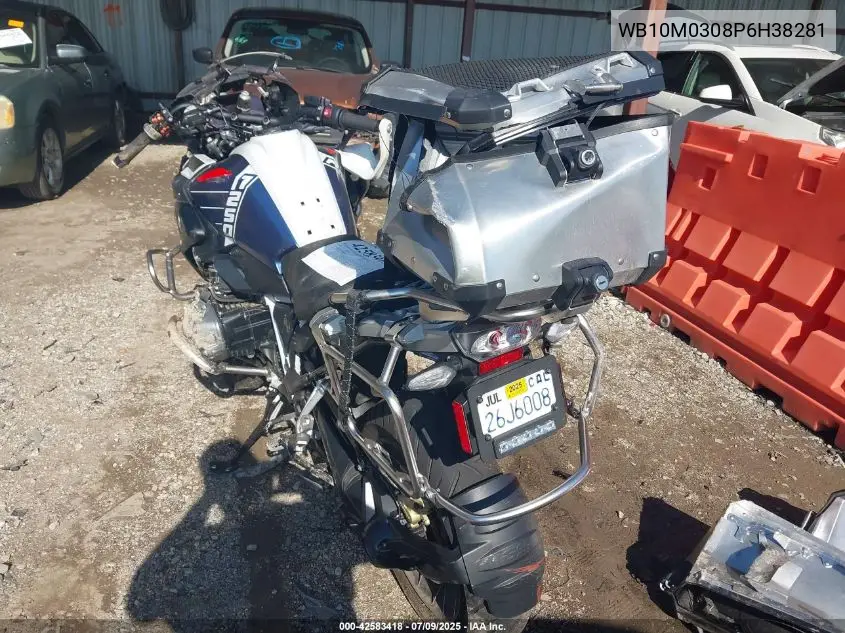 2023 BMW R 1250 Gs VIN: WB10M0308P6H38281 Lot: 42583418