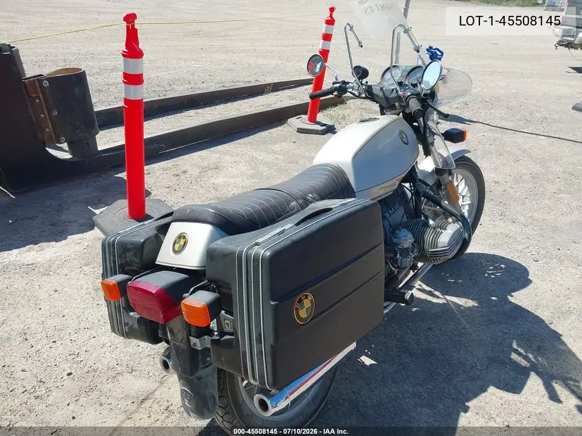 1980 BMW R65 VIN: 6381778 Lot: 45508145