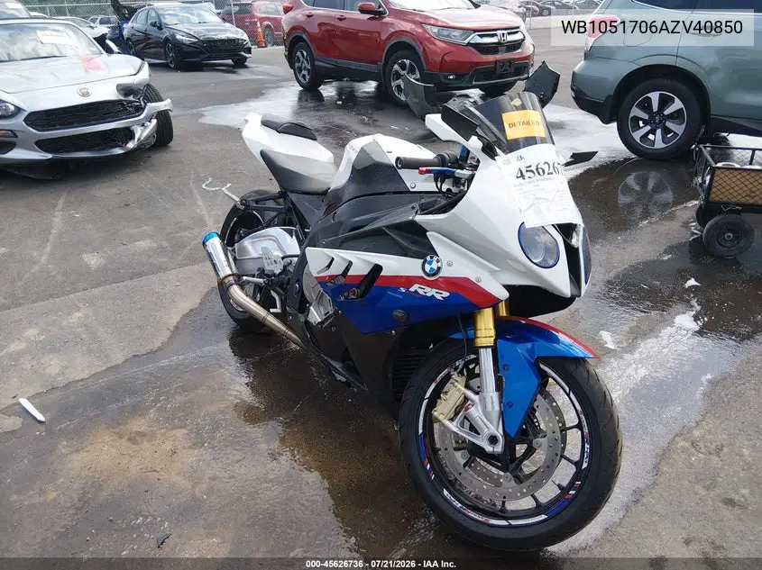 2010 BMW S 1000 Rr VIN: WB1051706AZV40850 Lot: 45626736