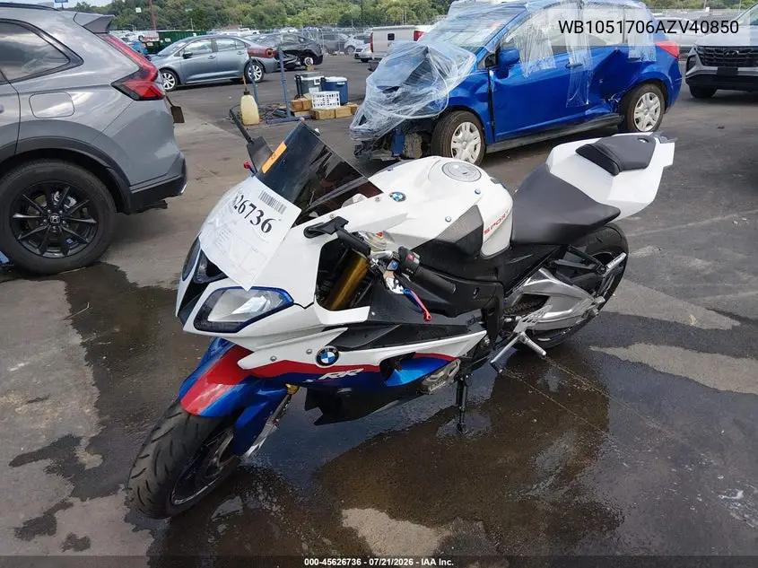 2010 BMW S 1000 Rr VIN: WB1051706AZV40850 Lot: 45626736