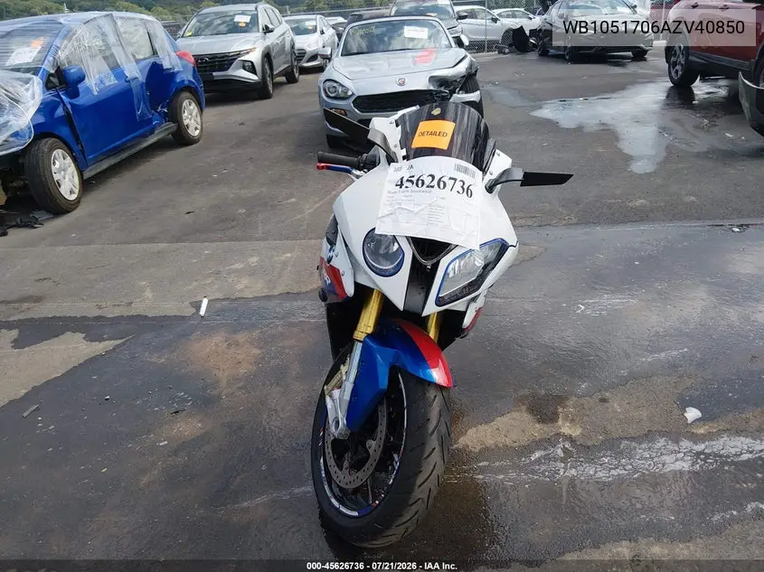 2010 BMW S 1000 Rr VIN: WB1051706AZV40850 Lot: 45626736