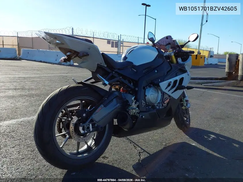 2011 BMW S 1000 Rr VIN: WB1051701BZV42605 Lot: 44797664