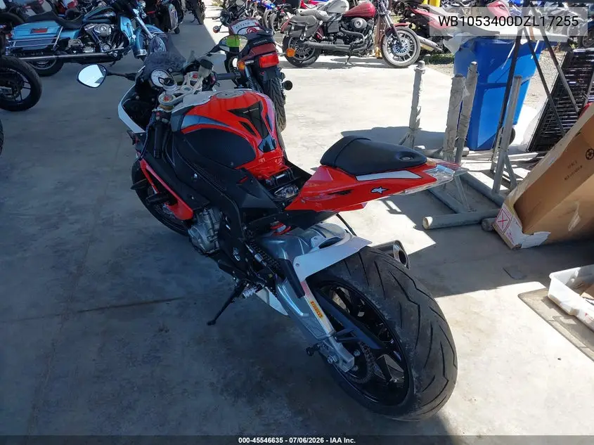 2013 BMW S 1000 Rr VIN: WB1053400DZL17255 Lot: 45546635
