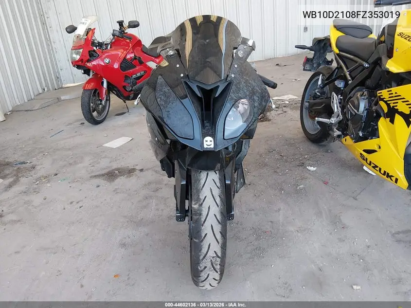 2015 BMW S 1000 Rr VIN: WB10D2108FZ353019 Lot: 44602136