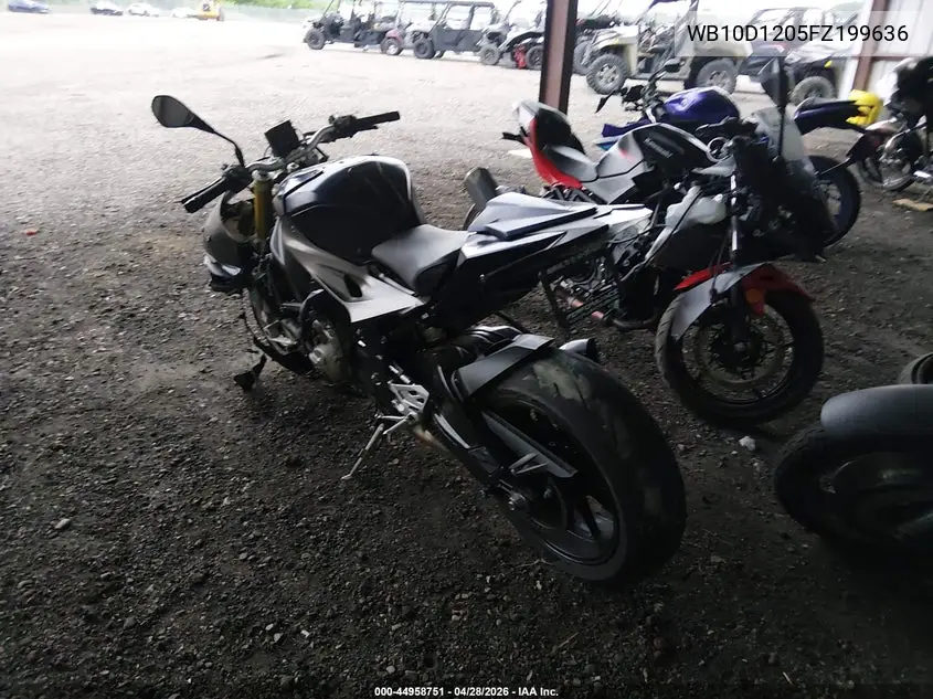 2015 BMW S 1000 R VIN: WB10D1205FZ199636 Lot: 44958751