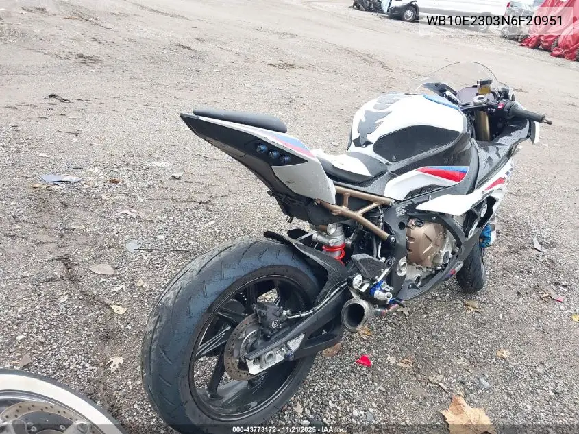 2022 BMW S 1000 Rr VIN: WB10E2303N6F20951 Lot: 43773172