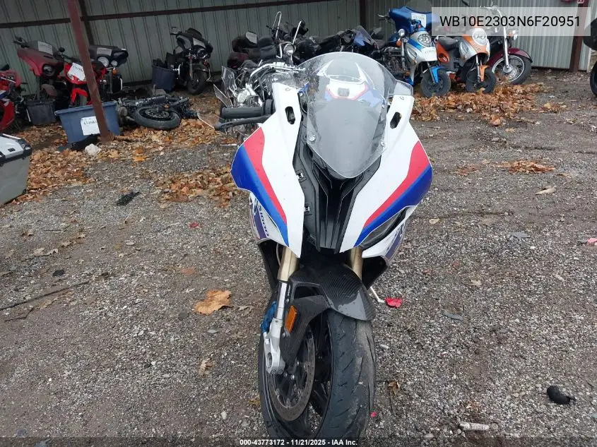 2022 BMW S 1000 Rr VIN: WB10E2303N6F20951 Lot: 43773172