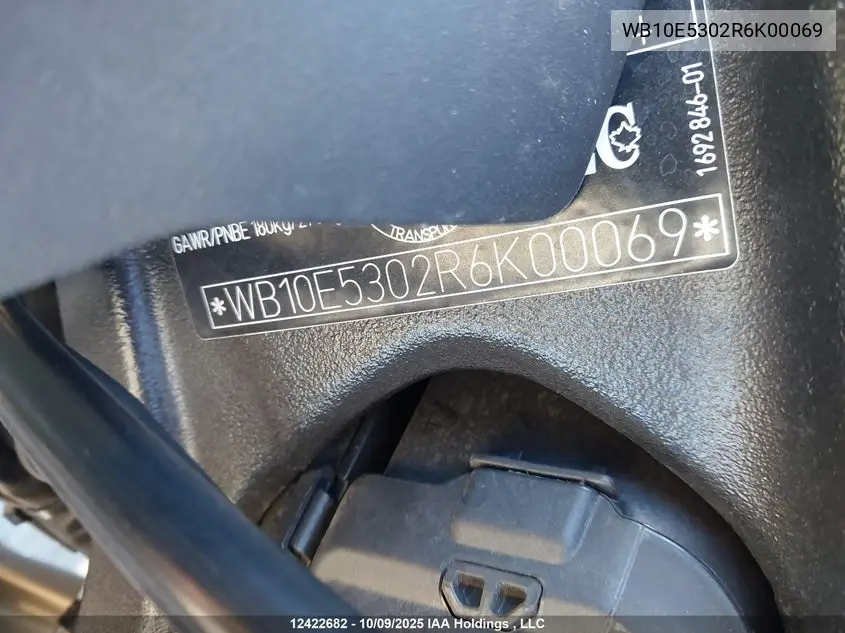 2024 BMW S 1000 R VIN: WB10E5302R6K00069 Lot: 12422682