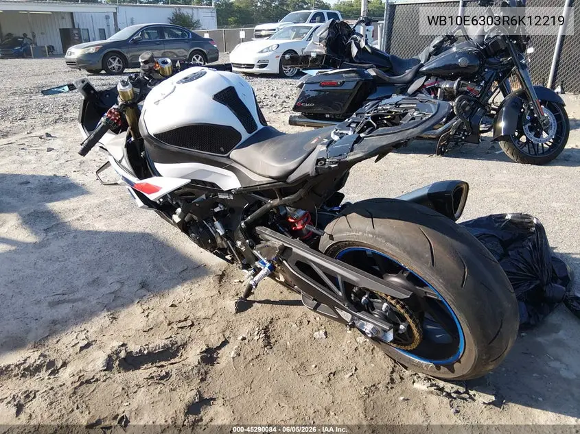 2024 BMW S 1000 Rr VIN: WB10E6303R6K12219 Lot: 45290084