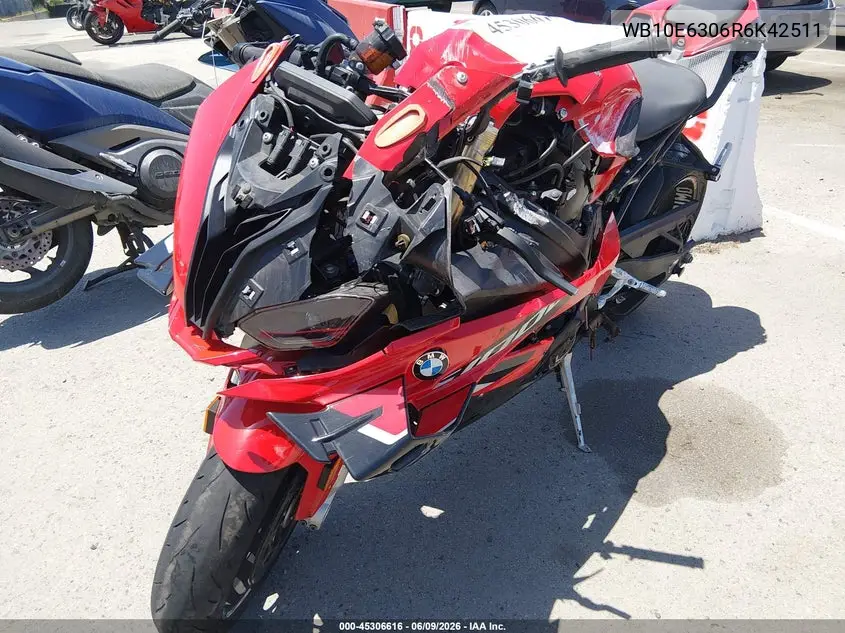 2024 BMW S 1000 Rr VIN: WB10E6306R6K42511 Lot: 45306616