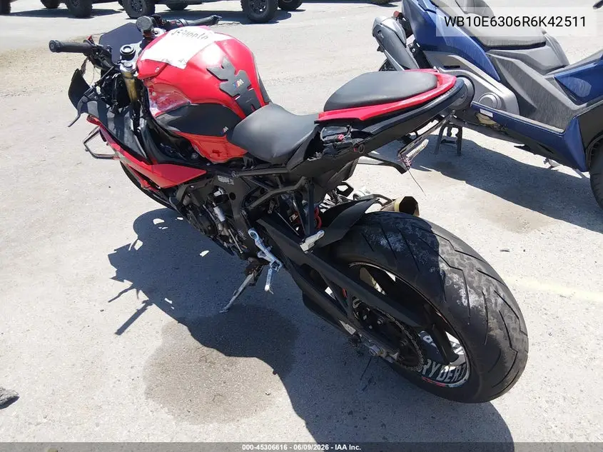 2024 BMW S 1000 Rr VIN: WB10E6306R6K42511 Lot: 45306616