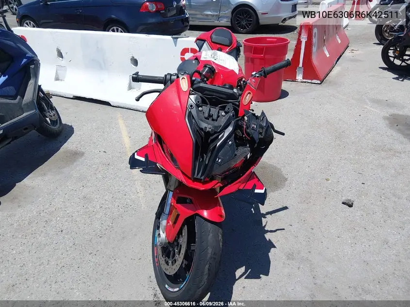 2024 BMW S 1000 Rr VIN: WB10E6306R6K42511 Lot: 45306616