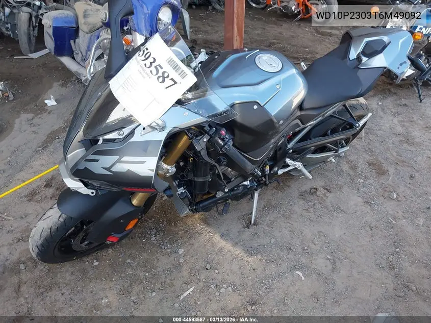 2026 BMW S 1000 Rr VIN: WB10P2303T6M49092 Lot: 44593587