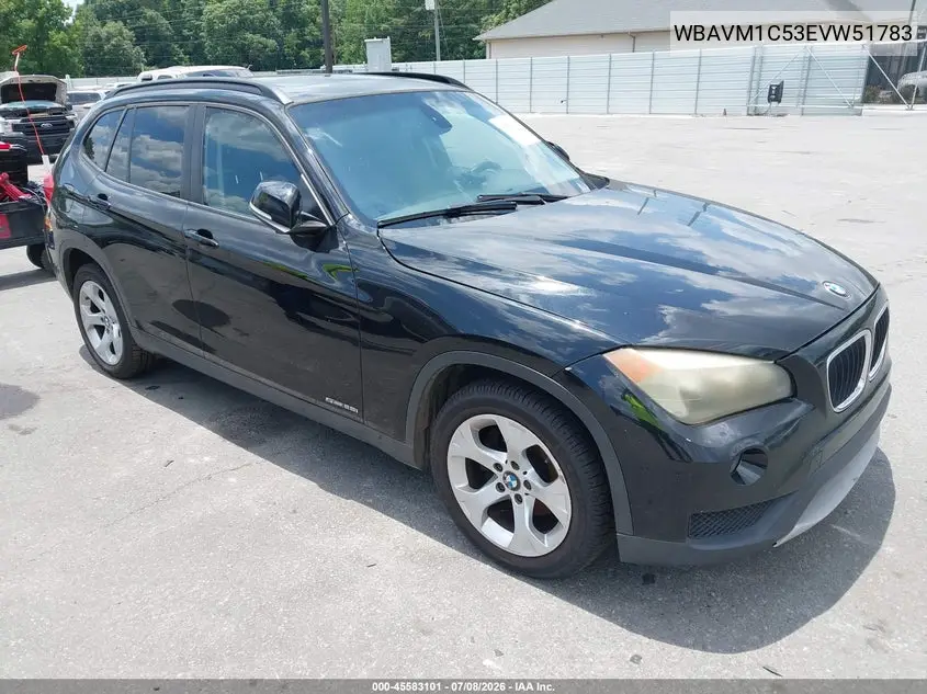 2014 BMW X1 Sdrive28I VIN: WBAVM1C53EVW51783 Lot: 45583101