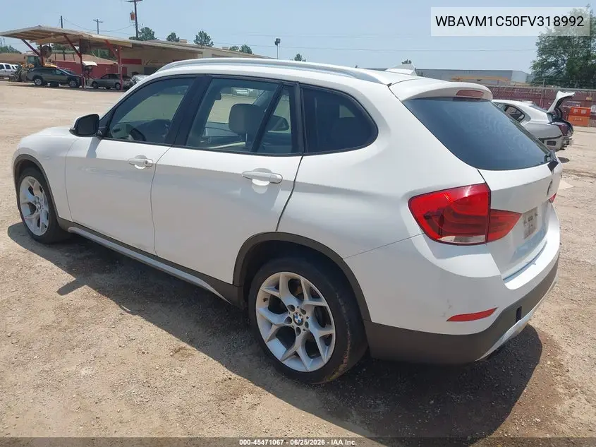 2015 BMW X1 Sdrive28I VIN: WBAVM1C50FV318992 Lot: 45471067