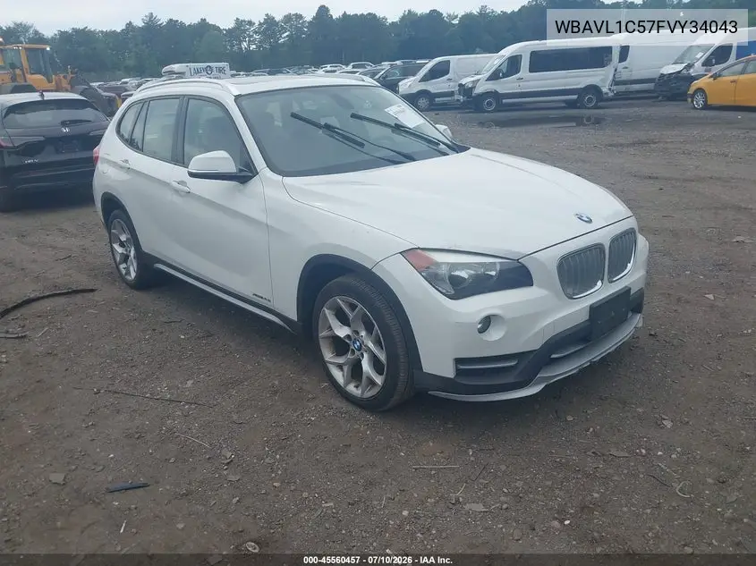 2015 BMW X1 xDrive28I VIN: WBAVL1C57FVY34043 Lot: 45560457