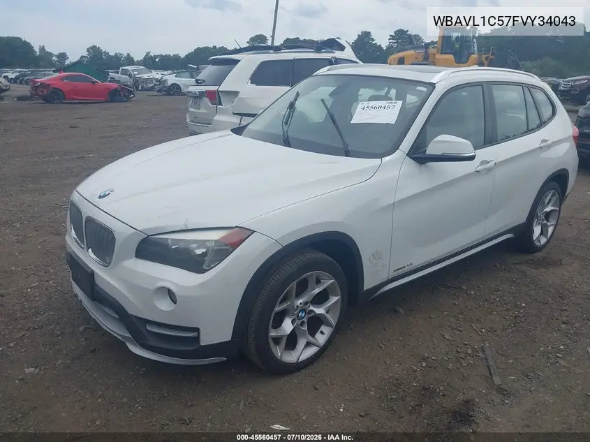 2015 BMW X1 xDrive28I VIN: WBAVL1C57FVY34043 Lot: 45560457