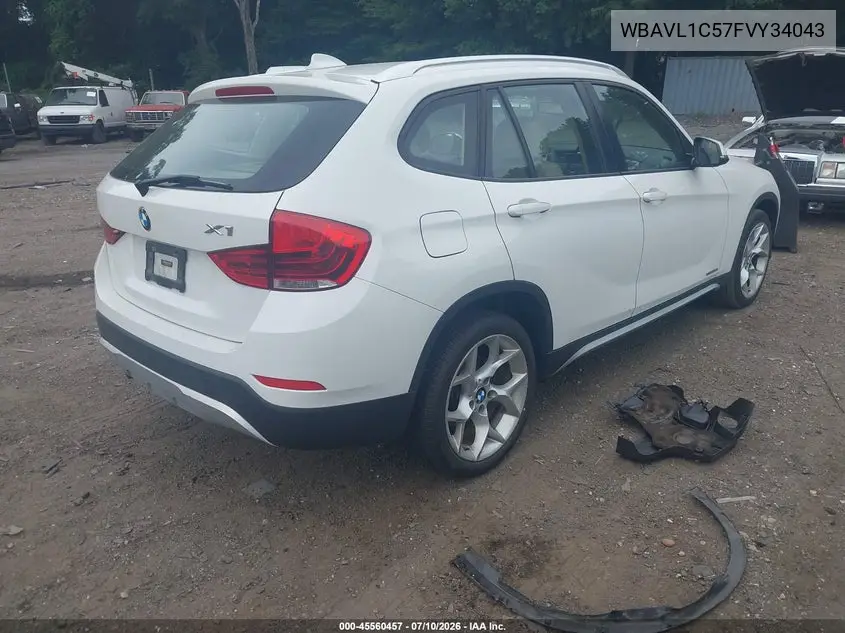 2015 BMW X1 xDrive28I VIN: WBAVL1C57FVY34043 Lot: 45560457