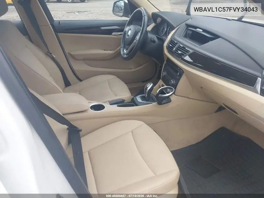 2015 BMW X1 xDrive28I VIN: WBAVL1C57FVY34043 Lot: 45560457