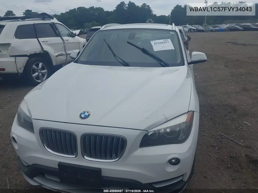 2015 BMW X1 xDrive28I VIN: WBAVL1C57FVY34043 Lot: 45560457