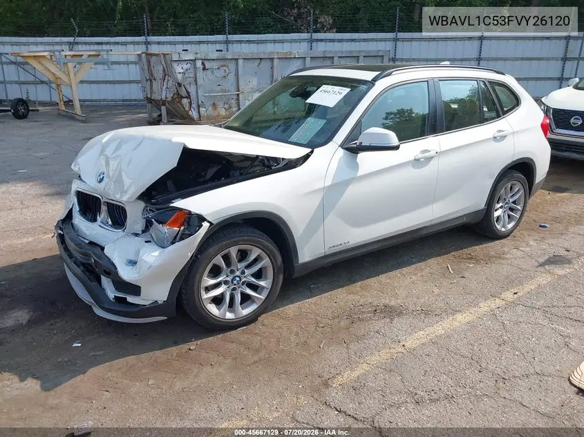 2015 BMW X1 xDrive28I VIN: WBAVL1C53FVY26120 Lot: 45667129