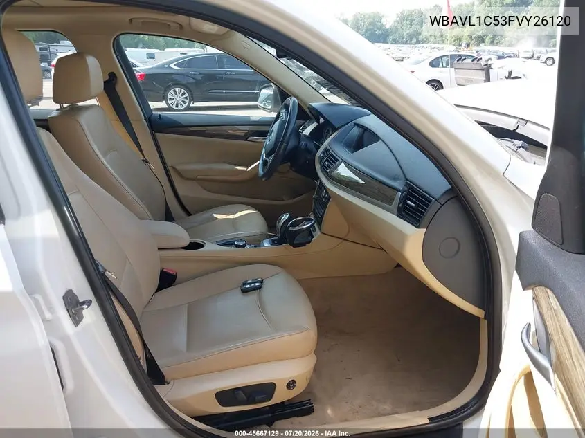 2015 BMW X1 xDrive28I VIN: WBAVL1C53FVY26120 Lot: 45667129