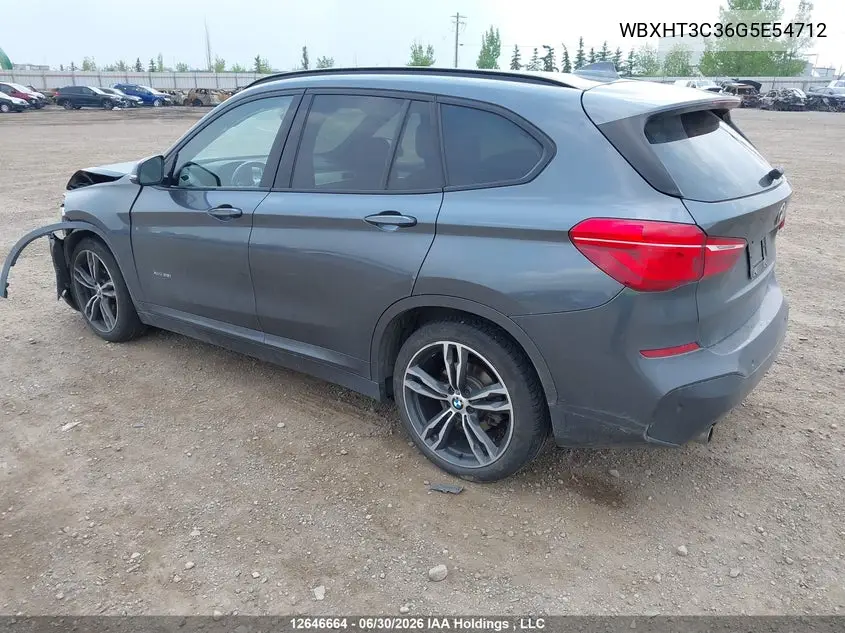 2016 BMW X1 xDrive28I VIN: WBXHT3C36G5E54712 Lot: 12646664