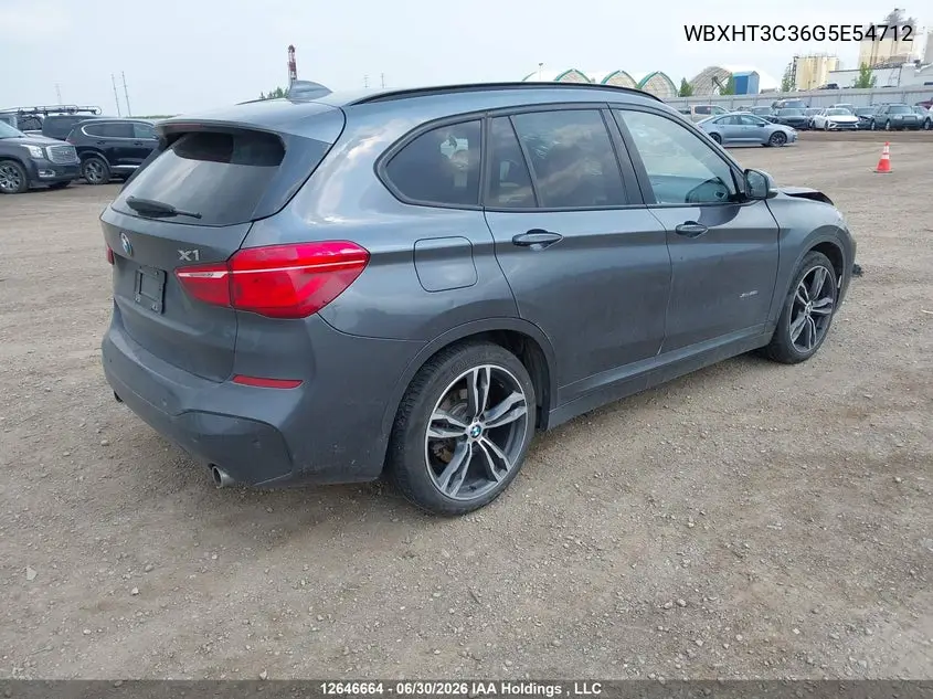2016 BMW X1 xDrive28I VIN: WBXHT3C36G5E54712 Lot: 12646664