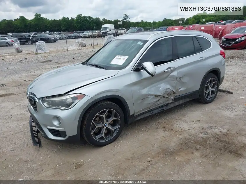2016 BMW X1 xDrive28I VIN: WBXHT3C37GP881883 Lot: 45319786