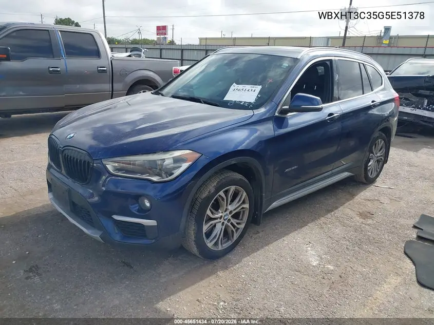 2016 BMW X1 xDrive28I VIN: WBXHT3C35G5E51378 Lot: 45651434
