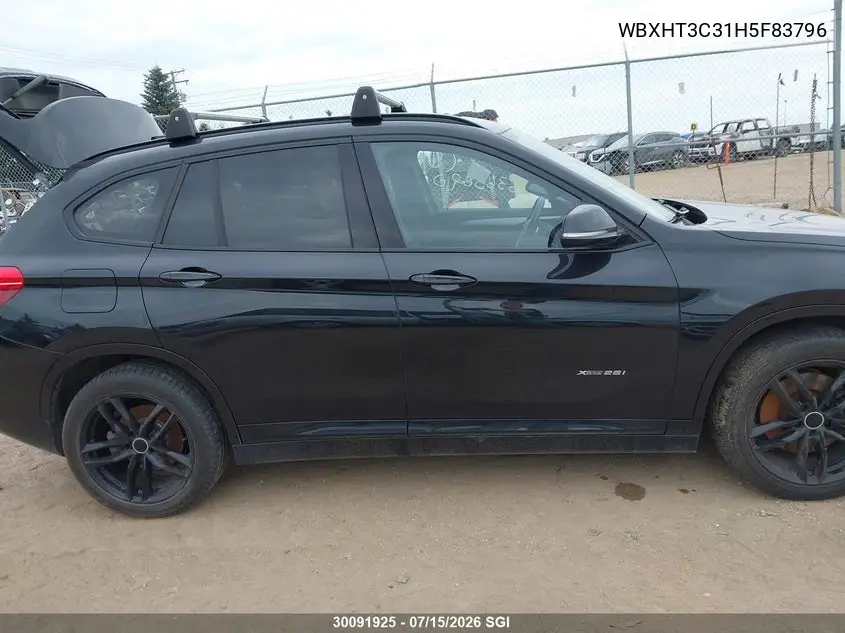 2017 BMW X1 xDrive28I VIN: WBXHT3C31H5F83796 Lot: 30091925