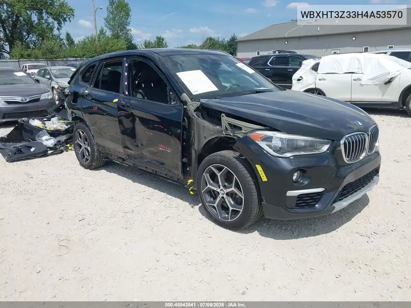 2017 BMW X1 xDrive28I VIN: WBXHT3Z33H4A53570 Lot: 45543541