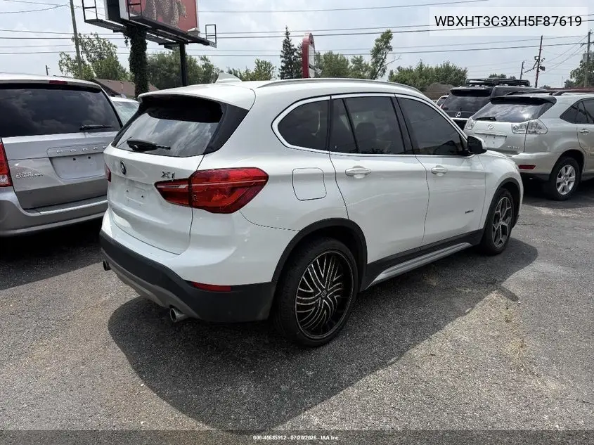 2017 BMW X1 xDrive28I VIN: WBXHT3C3XH5F87619 Lot: 45685912