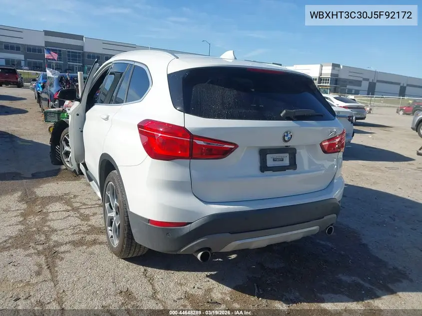 2018 BMW X1 xDrive28I VIN: WBXHT3C30J5F92172 Lot: 44648289