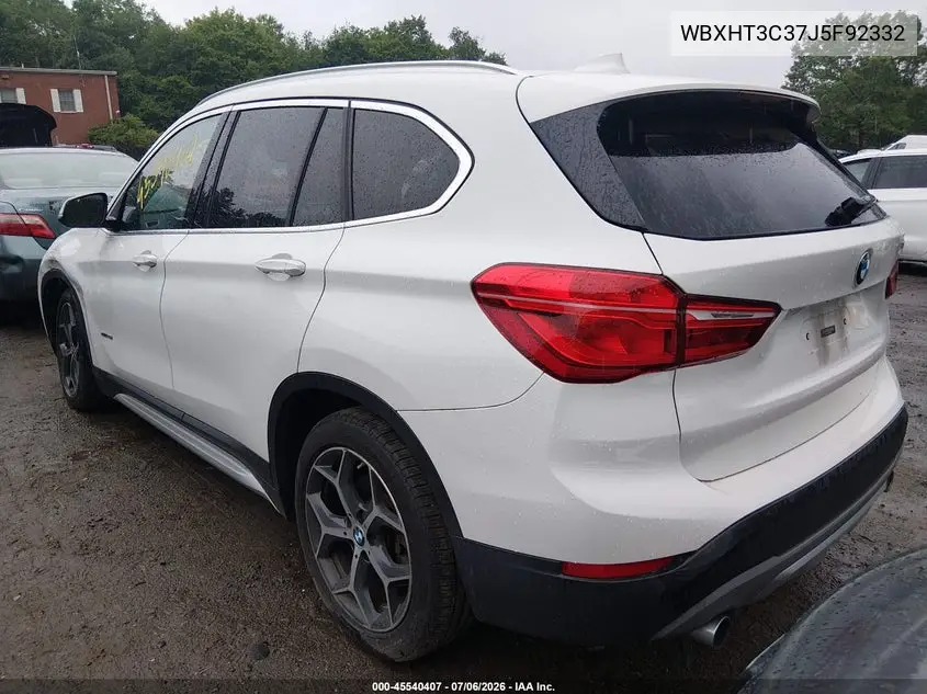 2018 BMW X1 xDrive28I VIN: WBXHT3C37J5F92332 Lot: 45540407